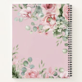 Elegant Rosa Aquarellfarben Personalisiert Notizblock (Rückseite)