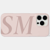 Elegant rosa Beige Bold Initial Monogram Case-Mate iPhone Hülle (Rückseite (Horizontal))