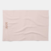 Elegant-Rosa-benutzerdefinierte Monogramm-Initiale Geschirrtuch (Horizontal)