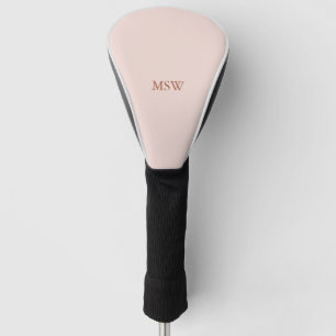 Elegant-Rosa-benutzerdefinierte Monogramm-Initiale Golf Headcover