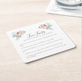 Elegant rosa Bläsergraue und weiße Fun Fakten Hoch Rechteckiger Pappuntersetzer (angewinkelt)