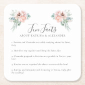 Elegant rosa Bläsergraue und weiße Fun Fakten Hoch Rechteckiger Pappuntersetzer (Vorderseite)