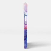 Elegant rosa blaue lila Handy Gehäuse gürtelgoldfa iPhone Hülle (Linke Seite)