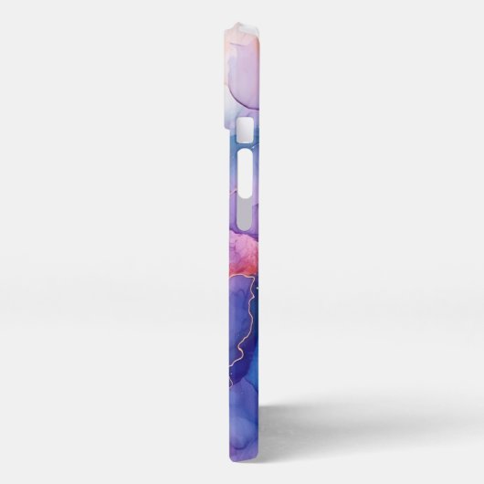 Elegant rosa blaue lila Handy Gehäuse gürtelgoldfa iPhone Hülle (Linke Seite)