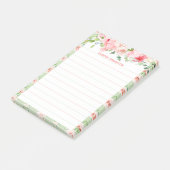 Elegant Rosa Blues | Name des Monogramms Post-it Klebezettel (angewinkelt)