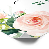Elegant Rosa Blume Boho Paare Dusche Poster (Ecke)