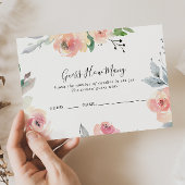 Elegant rosa Blush Blues Guess Wie viele Game Card Visitenkarte