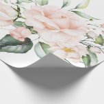 Elegant Rosa Blush Eukalyptus Greenerity Wedding Geschenkpapier<br><div class="desc">Herrliche rosa und rot-farbene Blume mit grünen Akzenten,  zusammen mit einem hübschen Eukalyptus. So hübsch für Brautparty oder Hochzeit.</div>
