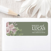 Elegant rosa Blütensage | Minze-Rücksendeadresse (Insitu)