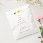 Elegant Rosa Champagne Tower Script Wedding Geschenktütchen (Versiegelt)