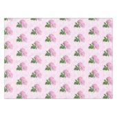 Elegant Rosa Damask Floral Tischdecke (Vorderseite (Horizontal))