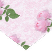 Elegant Rosa Damask Floral Tischdecke (Schrägansicht)