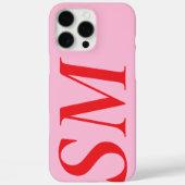 Elegant rosa, fett, erstes Monogramm Case-Mate iPhone Hülle (Rückseite)