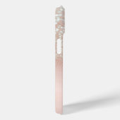 Elegant Rosa Flamingo Crown Princess, Glitzer Boke Case-Mate iPhone Hülle (Rückseite / Rechts)