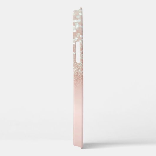 Elegant Rosa Flamingo Crown Princess, Glitzer Boke Case-Mate iPhone Hülle (Rückseite / Rechts)