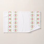 Elegant Rosa Floral Badhandtuch Set (Handtuch)