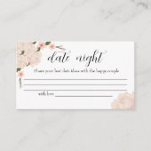 Elegant rosa Floral Date Ideen. Datum jar Begleitkarte (Vorderseite)