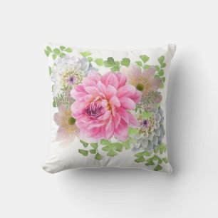 Elegant Rosa Floral Kissen