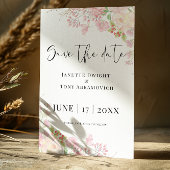 Elegant Rosa Floral Save The Date