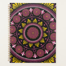 Elegant Rosa Gold Mandala, Boho Zen Dot Art Blume