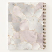 Elegant Rosa & Gray Marble Luxus Notar Public Notizblock (Rückseite)