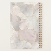 Elegant Rosa & Gray Marble Luxus Notar Public Planer (Rückseite)