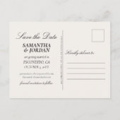 Elegant, rosa Hochzeit Speichern Sie die Postkarte (Rückseite)