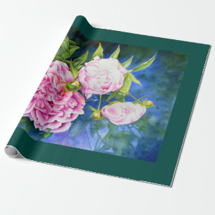 Elegant rosa, klassische Aquarellblüte Geschenkpapier