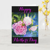 Elegant rosa, klassische Aquarellblüte Karte (Gelbe Blume)