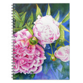 Elegant rosa, klassische Aquarellblüte Notizblock (Vorderseite)