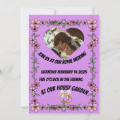 Elegant Rosa lila Hochzeitseinladung Einladung (Rückseite)