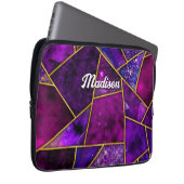 Elegant rosa, lila mädchenhaft geometrisch laptopschutzhülle (Vorne Rechts)