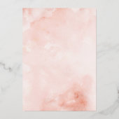 Elegant Rosa Navy Floral Tiara Kleid Quinceanera Folieneinladung (Rückseite)