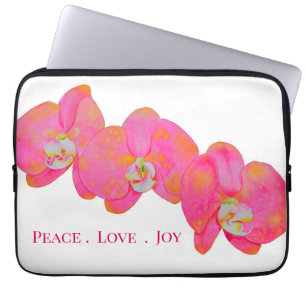 Elegant Rosa orangefarbene Aquarelltöne Laptopschutzhülle