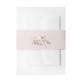 Elegant, rosa, pastellfarben, Blume Einladungsbanderole (Vorderseite Beispiel)