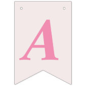 Elegant Rosa Pink Beige Geburtstagsballons Wimpelkette (Dritte Fahne)