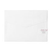 Elegant rosa Proteas Weißer Text Einladung Hochzei Rundum-Adressaufkleber (Rückseite)