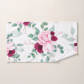 Elegant Rosa rosa Chic floral Badhandtuch Set (Handtuch)