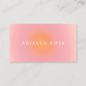 Elegant Rosa Rosa Ombre Beruflich sauber Visitenkarte (Vorderseite)
