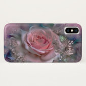 Elegant Rosa Rose Case-Mate iPhone Hülle (Rückseite (Horizontal))