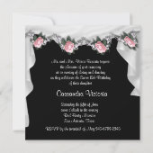 Elegant Rosa Rose Einladung (Rückseite)