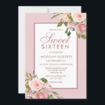 Elegant Rosa Rose Gold Sweet 16 Einladung<br><div class="desc">Elegante Rosa Rose Gold Sweet 16 Einladend Siehe Matching Kollektion im Geschäft</div>