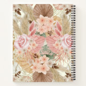 Elegant Rosa Rose Notizblock (Rückseite)