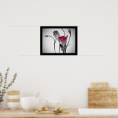Elegant Rosa Rose Poster (Küche)
