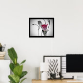 Elegant Rosa Rose Poster (Heimbüro)
