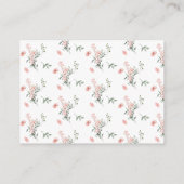 Elegant rosa Rosen mit Schmetterlinge Babydusche Begleitkarte (Rückseite)