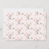 Elegant rosa Rosen mit Schmetterlinge Babydusche Dankeskarte (Rückseite)