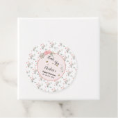 Elegant rosa Rosen mit Schmetterlinge Babydusche Geschenkanhänger (Beispiel)