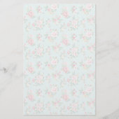 Elegant Rosa Roses Briefpapier (Vorderseite)