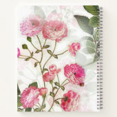 Elegant Rosa Roses Poetry Notizblock (Rückseite)